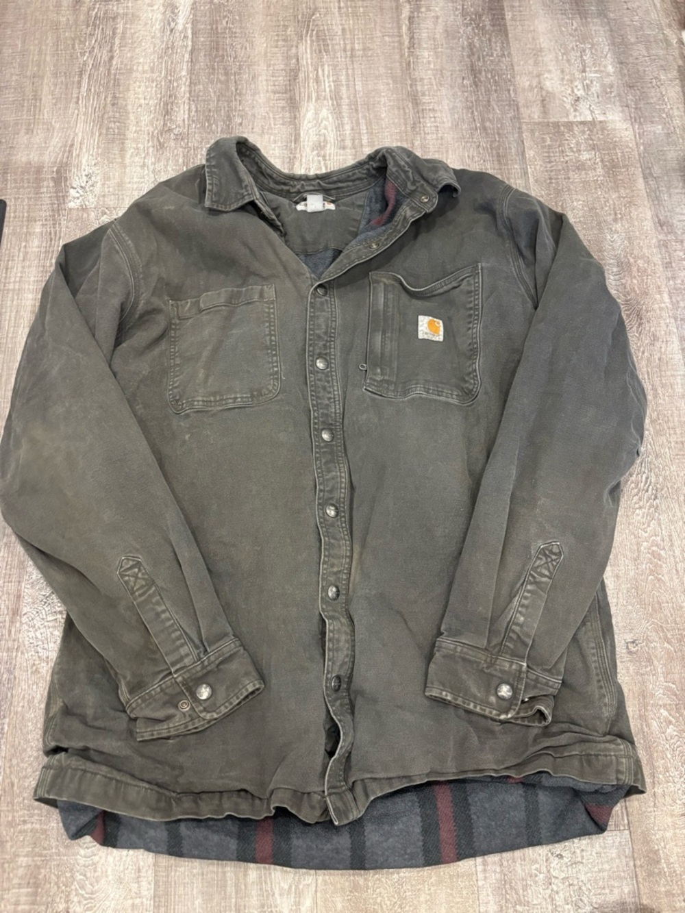 Carhartt Dark Olive Green Lightweight Shirt Jacket